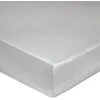 Image de Blanc des Vosges Uni Percale Drap housse Coton Platine 140 x 190 cm bonnet de 30 cm