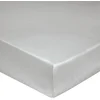 Image de Blanc des Vosges Uni Percale Drap Housse Coton Platine 160 x 200 cm bonnet de 30 cm