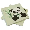 Image de HOBI 20 Serviettes Papier Panda Bambou 33CM Vert