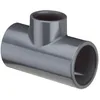 Image de Plasson - Raccord PVC pression pour piscines - TE 63-25-63 à 90° REDUIT au CENTRE à coller -