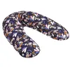 Image de BEABA, Big Flopsy, Coussin d'allaitement/Grossesse, Oreiller de Grossesse/Maternité, Convient pour Dormir/Allaiter, Soutien, Détente et Confort Optimal, Fleur de Coton, Bleu