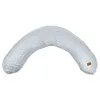 Image de BÉABA - Big Flopsy  - Coussin de grossesse et dallaitement - Fleur de coton® - Gris Chiné 180 cm