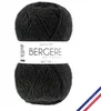 Image de BERGÈRE DE FRANCE - Pelote ALASKA 100 - Fil Laine à tricoter, 50% de laine peignée   Gros fil rond infeutrable 6 mm - Fabrication française - Couleur noir