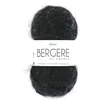 Image de Bergère de France - FLOCON pelote de laine à tricoter et crochet (50g) - 56% de laine peignée - 5 mm - Fabrication Française - Fil duveteux et vaporeux - Noir (NOIR)