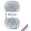 Image de BERGÈRE DE FRANCE - Pelote ALASKA 100 - Fil Laine à tricoter, 50% de laine peignée   Gros fil rond infeutrable 6 mm - Fabrication française - Couleur gris, TEMPETE