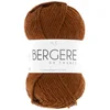 Image de Bergère de France - IMAGE, pelote de laine à tricoter et crochet (50g) 50% de Laine Mérinos - 5,5 mm - Fabriqué en France - Fil épais et doux, idéal pour les torsades - Brun (CUIR)