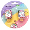 Image de Licorne, Lot de 2 Baumes à Lèvres, Soin des Lèvres, Parfumés, Goûts, Noix de coco, Fraise, Hydratation, Enfants, Vegan, 1g, TAKE CARE