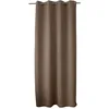 Image de ED ENJOY HOME Rideau Occultant avec  illets argentés, Marron Vison, 140x240cm, 100% Polyester, Tissu Certifié Oeko-TEX, Collection Réglisse