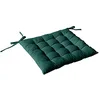 Image de Enjoy Home, Galette de Chaise piquée, Vert Foncé, carré 38x38cm, 100% Coton, Attache par Nouettes, Idéal pour Une Assise Confortable, Collection Panama