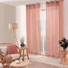 Image de ED ENJOY HOME Rideau Voilage Ajourés avec  illets, 140x240cm, Rose Cayon, 100% Polyester, Tissu Certifié Oeko-TEX, Collection Jelly