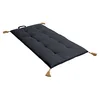 Image de Enjoy Home   Futon Panama   Repliable   4 Pompons Jute -Tissu 100% Coton certifié Oeko-TEX   60x120cm   Epaisseur de 4.5cm - Coloris Gris foncé