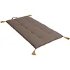 Image de Enjoy Home   Futon Panama   Repliable   4 Pompons Jute - Tissu 100% Coton certifié Oeko-TEX   60x120cm   Epaisseur de 4.5cm - Coloris Vison