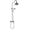 Image de Essebagno Leeds 2 colonne de douche rétro chromé avec mitigeur mécanique