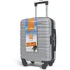 Image de KINSTON Valise Cabine pour EasyJet 4 Roues Détachables Taille LowCost - Bagage à Main Léger et Durable, Roues Pivotantes Amovibles Démontable - Argent
