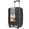 Image de KINSTON Valise Cabine pour EasyJet 4 Roues Détachables Taille LowCost - Bagage à Main Léger et Durable, Roues Pivotantes Amovibles Démontable - Noir