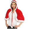Image de Chaks N1017, Cape capuche velours rouge Noël Miss Santa