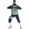 Image de Chaks - Costume Kakashi Hatake pour homme, tenue Naruto officielle avec accessoires, ensemble anime 8 pièces pour carnaval et Comic Con, Verde, Azul