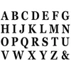 Image de 48 Stickers lettres adhésives noires 13,5 cm - Noir - Taille Unique