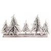 Image de Chaks 12780, Grand Centre de Table en Bois avec 5 Sapins enneigés réalistes et 35 LEDs 25x53cm