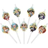 Image de Lot de 9 pailles en papier avec médaillons One Piece - Multicolore
