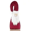 Image de Chaks 12896, Grand Centre de Table Père Noël Bordeaux Velours avec Barbe 31cm sur Socle