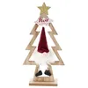 Image de Chaks 12899, Centre de Table Sapin en Bois avec Père Noël Assis 29cm