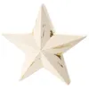 Image de Chaks 12925, Grande Etoile Blanche en Bois avec dorures 24cm