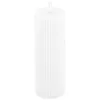 Image de Chaks - BOUGIE PILIER CIRE CANNELÉE 15X5CM 30H BLANC