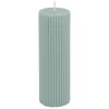 Image de Chaks - BOUGIE PILIER CIRE CANNELÉE 15X5CM 30H VERT SAUGE
