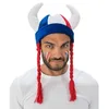Image de Chaks - Casque avec cornes et tresses, accessoire supporter Coupe du monde