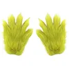 Image de Chaks - Le Grinch  Gants avec fourrure synthétique verte, gants de Noël, accessoires pour déguisements de Grinch, Vert