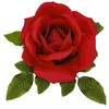 Image de Chaks - TÊTE DE Rose Artificielle Polyester 28CM Rouge