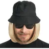 Image de Chaks - Chapeau avec perruque, chapeau de pêcheur avec cheveux cousus