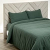 Image de Haomy - Housse de couette Dili en double voile de coton pigeon 140x200 cm
