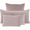 Image de Housse de coussin en velours New Delhi Haomy Rose poudré 45x45