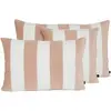 Image de Housse de coussin en lin et velours Perth Haomy Rose poudré 40x60