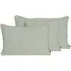 Image de Housse de coussin vichy en lin Piana II Haomy Vert amande 45x45