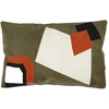 Image de Haomy - Housse de coussin brodé Nagoya kaki - 40x60 cm 40x60 cm