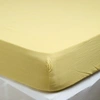 Image de Haomy - Drap-housse Dili en double voile de coton paille 140x200 cm