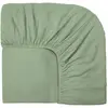 Image de Drap-housse Dili en voile de coton Haomy Vert amande 140x200