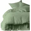 Image de Housse de couette Dili en voile de coton Haomy Vert amande 140x200
