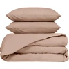 Image de Haomy - Parure 100% Percale de Coton Venezia housse de couette & 2 taies cimarron 240x220 cm