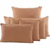 Image de Housse de coussin en lin California Haomy Mocha 45x45