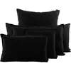 Image de Housse de coussin en lin California Haomy Noir 45x45