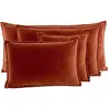 Image de Housse de coussin en velours Manhattan Haomy Brique 45x45