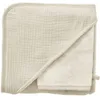 Image de Cape de Bain + Gant - Bambou & Gaze (Mousse de Lait)   Éponge Bambou Ultra Douce   Cadeau de Naissance utile et Tendance   Gant Assorti Inclus   Style raffiné à la Sortie du Bain   70x70 cm