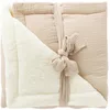 Image de Couverture Peluche Double Gaze & Microfibre (Biscuit) - Ultra Douce et ouatinée pour Un Confort Optimal   Idéale dès la Naissance   Verso en Double Gaze de Coton   Parfaite pour l’Hiver
