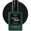 Image de Manucurist Vernis Semi Permanent Noir Pailleté Green Flash Sparks - Vernis Gel Ongle UV Semi Permanent & LED - 12-Free, Bio Sourcé (84%) - Manucure Professionnelle - 15 ml