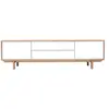Image de Miliboo Meuble TV scandinave Bois et Blanc L180 cm SID