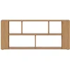 Image de Miliboo Bibliothèque Basse Ouverte Design Finition Bois Clair chêne L167.5 cm MUSSO